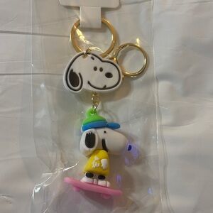 Snoopy Skateboard Keychain - Yellow